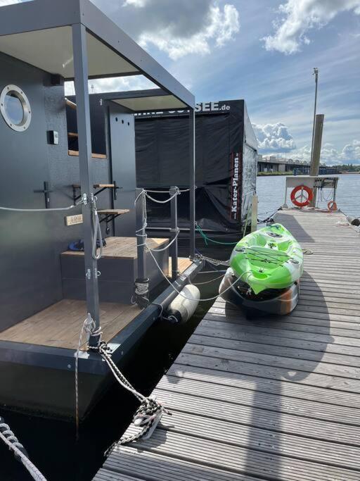 Ferienwohnung Premium Hausboot Trave Traum Lübeck Exterior foto